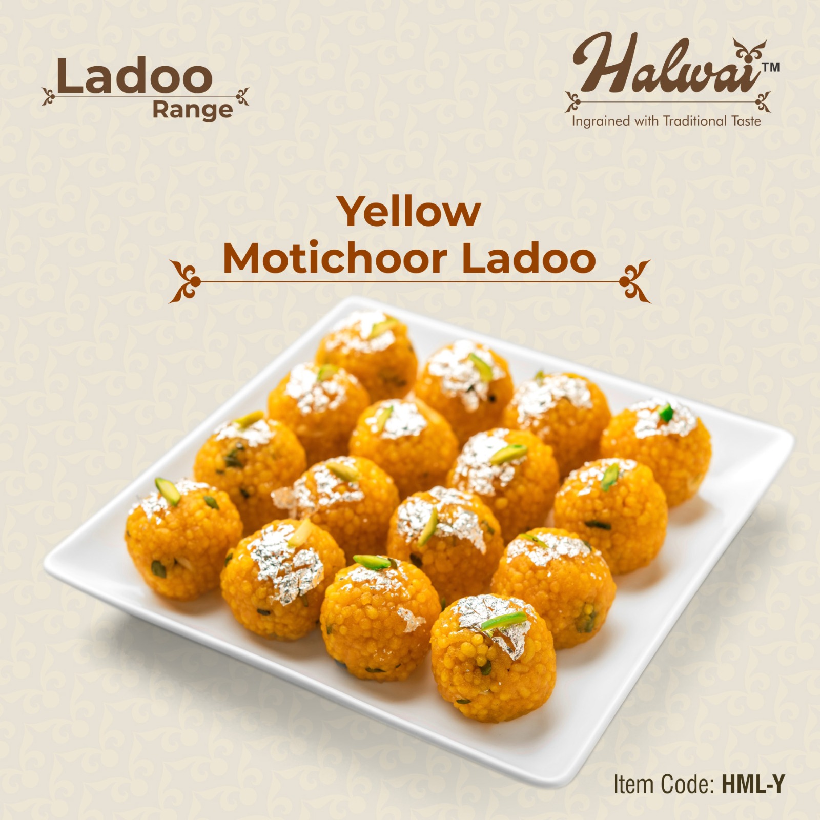 Yellow Motichoor Ladoo