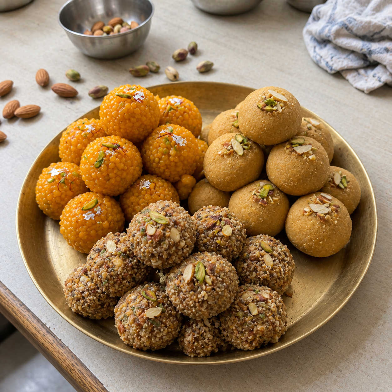 54. Three Variety Ladoo